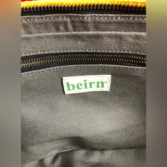 Beirn Real Snakeskin Yellow Clutch Pouch Near-Vintage - Picture 10 of 14